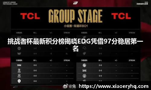 挑战者杯最新积分榜揭晓EDG凭借97分稳居第一名