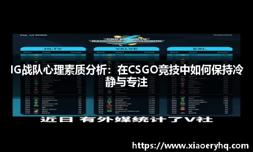 IG战队心理素质分析：在CSGO竞技中如何保持冷静与专注