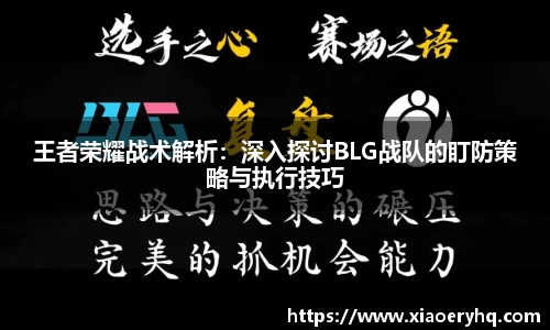 王者荣耀战术解析：深入探讨BLG战队的盯防策略与执行技巧